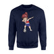 Dabbing Soccer Girl Costa Rica Jersey - Football Gift Sweatshirt