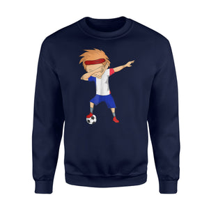 Dabbing Soccer Men France Jersey -French Football  Sweatshirt