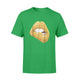 Gold Lips Sexy Kiss Black Girl Magic Queen Melanin T-Shirt