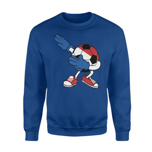 Dabbing Soccer Ball Netherlands Jersey  Dutch Football Sweatshirt