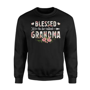 Blessed To Be Called Grandma Flower Style For Womens Sweatshirt