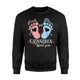 Grandma - Pink Or Blue Grandma Loves You - Baby Gender Sweatshirt
