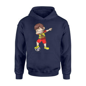 Dabbing Soccer Boy Spain Jersey Royal Spanish Football Hoodie