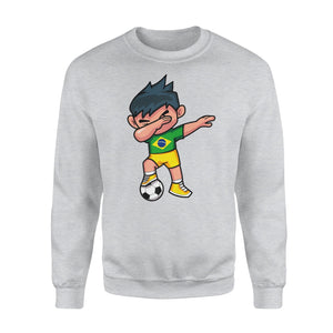 Dabbing Soccer Boy Brazil Brazilian Football Sweatshirt