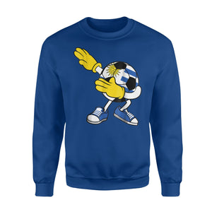 Dabbing Soccer Ball Uruguay Jersey  Uruguayan Football Sweatshirt
