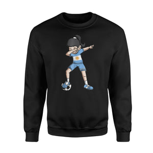 Dabbing Soccer Girl Fan Argentina Football Soccer Fan Sweatshirt