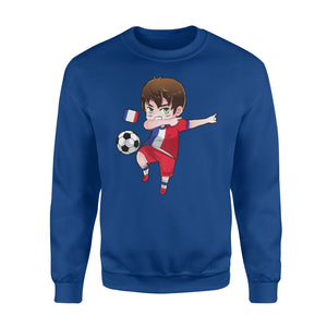 Dabbing Soccer Boy France Football  French Gift Sweatshirt