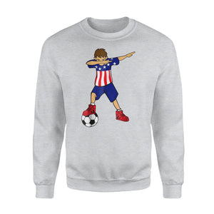 Dabbing Soccer Boy  American USA Football Boys Sweatshirt