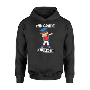 Cute Boys Dabbing 2nd Grade Nailed It Graduate Funny Hoodie
