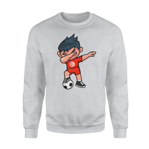 Dabbing Soccer Boy Tunisia Tunisians Football Sweatshirt