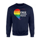 Free Grandma Hugs Rainbow Heart Sweatshirt