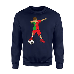 Dabbing Soccer Boy Portugal Portuguese Football Boys Sweatshirt