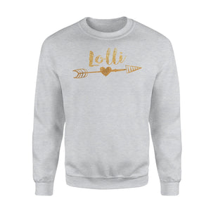 Gold Arrow Heart Lolli Funny Gift For Grandma Sweatshirt