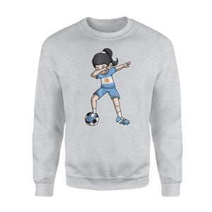 Dabbing Soccer Girl Fan Argentina Football Soccer Fan Sweatshirt
