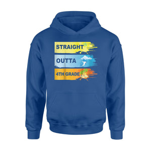 Kids Straight Outta 4th Grade   Funny 4th Grade Grad Gift Hoodie