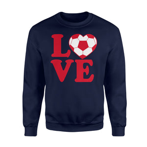 Girls Cool I Love Soccer Sweatshirt