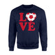 Girls Cool I Love Soccer Sweatshirt