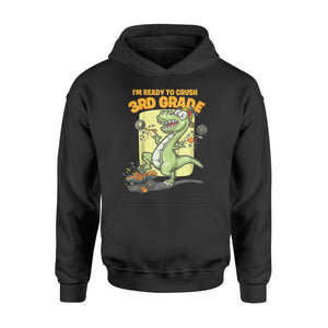 Kids Ready To Crush 3rd Grade Dino Crushing Monster Truck Hoodie