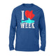 Novelty Graphic I Heart Shark Week Unisex Long Sleeve T-Shirt