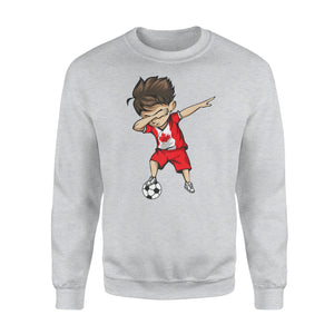 Dabbing Soccer Boy Canada Jersey  - Canadian Football Sweatshirt
