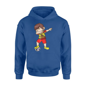Dabbing Soccer Boy Spain Jersey Royal Spanish Football Hoodie