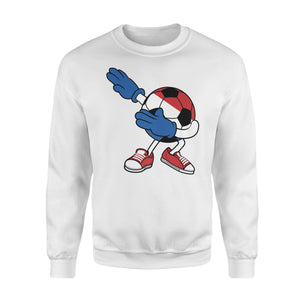 Dabbing Soccer Ball Netherlands Jersey  Dutch Football Sweatshirt