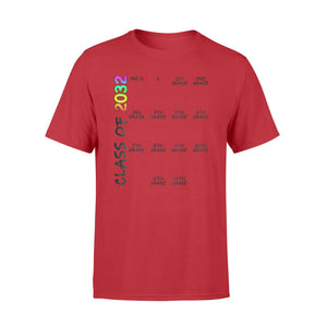 Graduation Class Of 2032 Per-K -12th Grade Hand Prints T-Shirt