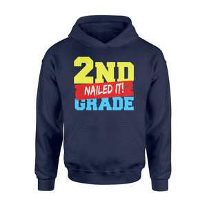 Kids 2nd Grade Nailed It Graduate Graduation Boys Girls  Hoodie