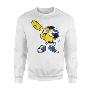 Dabbing Soccer Ball Uruguay Jersey  Uruguayan Football Sweatshirt