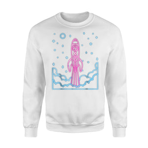 80's Neon Party Space Rocket Spaceship Costume Neon Sweatshirt