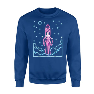 80's Neon Party Space Rocket Spaceship Costume Neon Sweatshirt