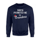 Grandma Pregnancy Announcement Christmas Pajama Sweatshirt