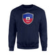 Haiti Flag Badge Soccer Fans Jersey Distressed Sweatshirt