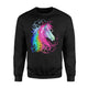 Colorful Rainbow Cute Beautiful Horse Head Sweatshirt