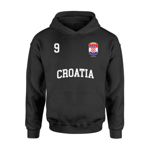 Croatia 9 Croatian Flag Soccer Team Football Hoodie