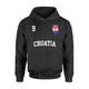 Croatia 9 Croatian Flag Soccer Team Football Hoodie