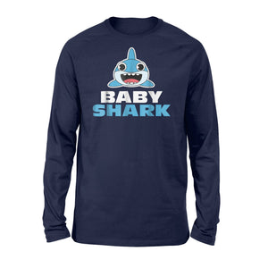 Baby Shark Cute Child Kid Ocean Fish Family Long Sleeve T-Shirt