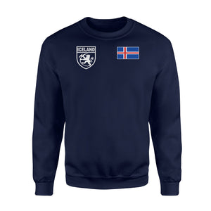 Iceland Icelandic Fotbolti Soccer  Fleece Sweatshirt
