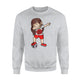 Dabbing Soccer Girl Japan Jersey - Japan Football JFA Sweatshirt