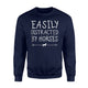 Easily Distracted By Horses Animal Pet Lover Gift Sweatshirt