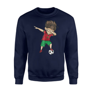 Dabbing Soccer Boy Morocco Jersey  - Moroccan Football Sweatshirt