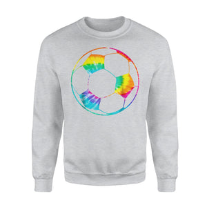 Girl Soccer Ball - Rainbow Trippy Hippie Tie Dye Sweatshirt
