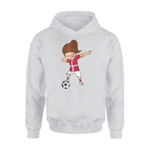 Dabbing Denmark, Soccer Girl Danish Football Flag Hoodie