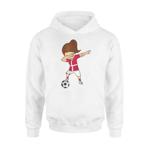 Dabbing Denmark, Soccer Girl Danish Football Flag Hoodie