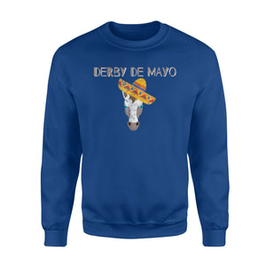 Derby De Mayo Horse Race Sombrero Distressed Sweatshirt