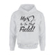 Cute My Heart Is On That Field Football Fan Hoodie