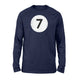 7 Ball Shirt - Vintage Style Pool Shark Billiards Long Sleeve T-Shirt