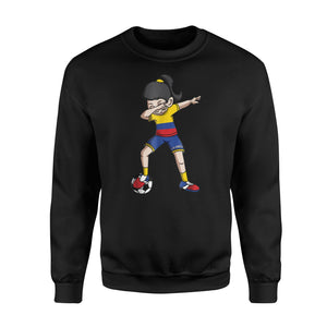 Dabbing Soccer Girl Fan Colombia Football Sweatshirt