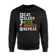 Eat Sleep Ride Horses Repeat Funny Horseback Riding Sweatshirt