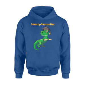 Kids Funny Smarty Saurus Rex Dinosaur Graduation   1st Grade Hoodie